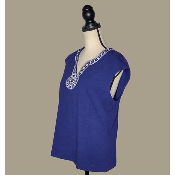 Zozo Bilberry Embroidered Cotton Blend Top Size Large NWT - Picture 4 of 9